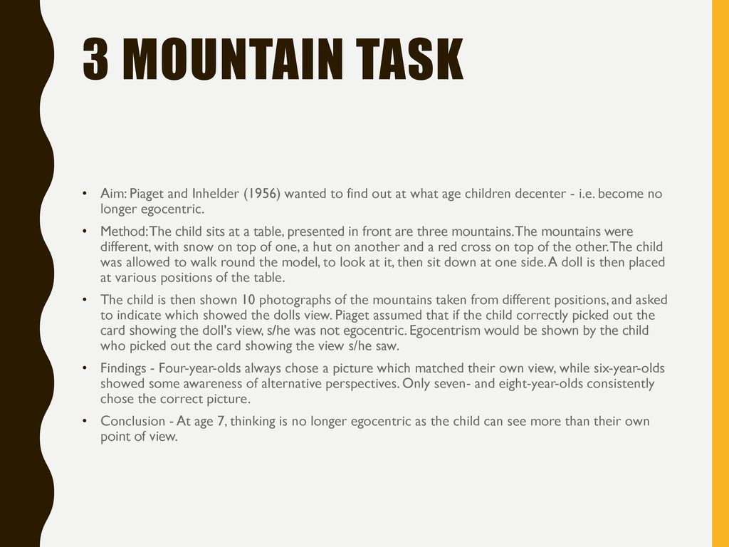 Three mountains 2025 task piaget